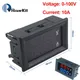 DC 0-100V 10A Digital Voltmeter Ammeter Dual Display Voltage Detector Current Meter Panel Amp Volt