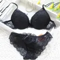 Women Sexy Lingerie Set Fashion Lace Lingerie Set Ladies Soild Color Transparent Bra Sexy