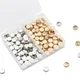 200PCS 6MM Flat Round Gold/Silver Plated CCB Spacer Loose Beads DIY Set Box For Bracelet Necklace