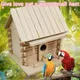 NEW Wood Birds Nest Box New DIY Breeding Parrot Cockatiels Swallows Nest Outdoors Roof Wooden Bird