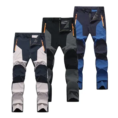 Fashion Mens Hiking Pants Outdoor Waterproof Sport Trousers Summer Quick Dry Windproof Climbing