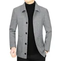 Men Cashmere Blazers Suits Jackets Wool Blends High Quality New Male Business Casual Suits Coats