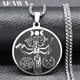 Witch Triple Moon Goddess Hecate Necklace for Women Men Stainless Steel Greek Mythology Chain