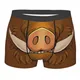 Male Novelty Wild Pig Wild Boar Hunting Underwear Funny Boxer Briefs Soft Shorts Panties Underpants