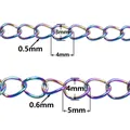 5/10/20Pcs Rainbow Color Necklace Extension Chain Accessories Bracelet Extended Chains Tail Extender