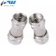 Silver Zinc Alloy Type F Male Plug Connector Socket to RF Coaxial TV Antenna Female RF Adapter F