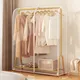 Floor Clothes Hanger Dust Cover Bedroom Drying Rack Dust Cover Cloth Translucent Coat Suit Storage