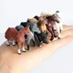 6pcs/set Simulation Wild Animal Toy Plastic Action PVC Model Horse Baby Figure Collection Doll Toy