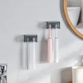 Wall Mount Toothbrush Holder with Cover Toothbrush Holder Bathroom Accessories Shower Self Adhesive