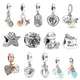 Classics 925 Sterling Silver Cake Love Rabbit Lamp Bulb Tennis Racket Bead Pendant Fit Pandora