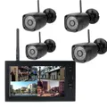 7 "Monitor LCD sicurezza domestica 1/2/3/4 sistema di telecamere 2.4G Wireless Quad SD registrazione