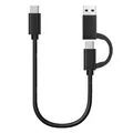 USB to USB C Cable 2 in 1 USB3.0 USB A/C to C Fast Charging Cable USB Type C to Type C Charger Cord