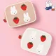 Miffy Strawberry Series Cartoon Kawaii Pink Square Makeup Storage Bag Portable Embroidery Fashion