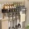 Multifunctional Kitchen Rack Spice Storage Rack Kitchen Supplies Spatula And Spoon Hooks Suitable