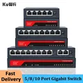 KuWFi Gigabit Switch 10/100/1000Mbps 5/8/10 Port Ethernet Switch For IP Camera/Wireless Wifi Router