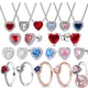 New Classic 925 Sterling Silver Heart Series Sparkling Zircon Heart Necklace Ring Earrings Charm
