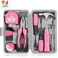 13/24Piece Tool Set General House hold Hand Tool Kit with Plastic Toolbox Storage Case Used to Car