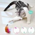 Cat Toys Feather Collar Teasing Dog Stick Interactive Training Teaser Kitten Wand Pet Supplies