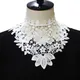 Lace Embroidered Fabric Neckline Detachable Fake Collar DIY Breathable Scarf Around Neck Elegant