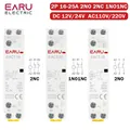 DC12V 24V AC110V 220V 50/60Hz 2P 16A 20A 25A 2NO 2NC 1NO1NC Contattore CA modulare domestico montato su guida Din per casa intelligente