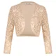 GRACE KARIN Women Sequined Bolero 3/4 Sleeve Open Front Cropped Shrug For Dress Elegant Lady Lace