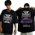 West Coast Choppers Logo Graphic T-Shirt anni '90 T-Shirt moda stile retrò T-Shirt oversize in