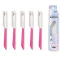 5pcs Pink Steel Eyebrow Epilator Sets for Women Makeup Eyebrows Hair Removal Styling Tool Blade