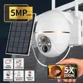 5MP IP Solar Camera WIFI Surveillance Cameras 8000mAh Battery Wireless PIR Human Tracking CCTV