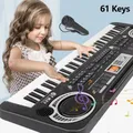 Kids Electronic Piano Keyboard Portable 61 / 37 Keys Organ with Microphone Education Toys Musical