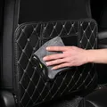 Car Back Seats Anti Kick Pad Mat Half-size Black PU Leather Cover Seat Back Kick Mats Accessory