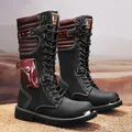 Men's high top motorcycle boots autumn and winter fashion outdoor collision resistant anti slip soft