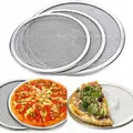 6/8/10/12/14 inch Non stick Pizza Screen Pan Baking Tray Metal Aluminum Net Bakeware Kitchen Tools