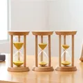 No Deformation Wooden Hourglass Portable Wooden 1/3/5 Minutes Round Hourglass Timers 5 colors Stable