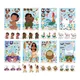 8/16Sheets Funny Disney Moana Make A Face Puzzle Stickers Kids Make Your Own DIY Game Children