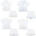 1-12T vestiti estivi per bambini abbinati a pigiama per bambini Sibling Soft Seersucker 100% cotone