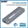 20Gbps M.2 NVME Enclosure USB 3.2 GEN 2X2 Type C NVME SSD Enclosure for 2230/2242/2260/2280 NVME SSD