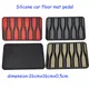 Silica Gel Car Floor Pad Heel Foot Mat Pedal Patch Black pvc Waterproof Auto Anti-skid Pad