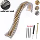 20mm Strap for Rolex Luxury Series Watch Band Replacement Men Women Solid Arc Stainless Steel