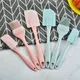 3PCS/ Set Silicone Spatula Barbeque Brush Cooking Utensil Tool Kit Heat Resistant BBQ Oil Condiment