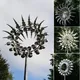 New Unique and Magical Metal Windmill 3D Wind Powered Kinetic Sculpture Lawn Metal Wind Solar