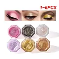 1~6PCS Purple Eye Shadow Silver Gold Shimmer Eyeahdow Cream Eye Makeup Waterproof Glitter Eyeshadow