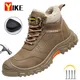 New Winter Thickened Wool Work Safety Shoes For Men Steel Toe Cap Work Boots Non Slip Security Shoes