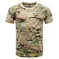 Men Sports T-Shirt Tactical Summer Military Camouflage T-shirts Quick Dry Short Sleeve O Neck Tops