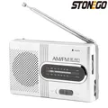 STONEGO Multipurpose Portable AM/FM Mini Radio Universal Stereo Speakers Receiver Music Player