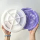 Round Storage Tray Silicone Mold Round Fruit Plate Coaster Mould DIY Ceramic Clay Resin Cement