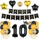 Disney Black Gold Birthday 10 Year Old 60 Year Old 80 Year Old Adult Party Decoration Aluminum Film