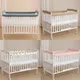 4 PCs Cotton Baby Bed Bumpers Standard Size Newborn Crib Wrapped Rail Cover Protector Set Soft