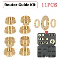 11Pcs/Set Brass Template Router Guides Kit With Lock Nut Adapter Router Guide Accessory Template