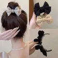 New Elegant Bow Pill Head Grip Clip Clip per capelli temperamento coreano Clip per treccia a coda di