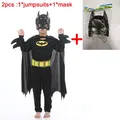 Cosplay Jumpsuit Kids Bat Hero Costume Suit with Cape Mask Men Superhero Wayne Cosplay Carnival